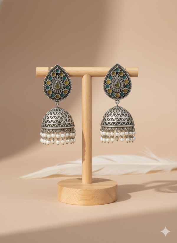 Saanjh Jhumka Classic Pearl Drop Jhumka Earrings