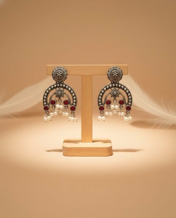 Neerja Chandrika Stone & Pearl Bali Earrings