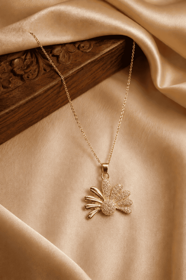 Radiant Daisy Crystal Pendant Necklace
