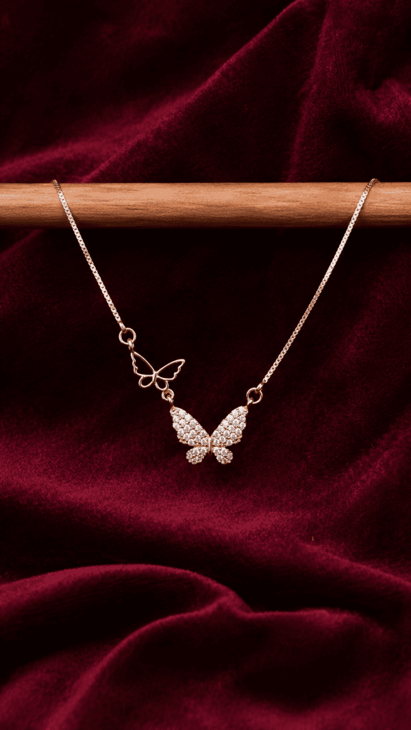 Butterfly Beauty Crystal Pendant Necklace