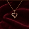 Heart Sweep Crystal Pendant Necklace