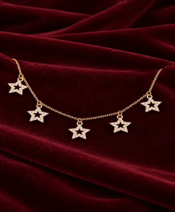 Open Star Crystal Pendant Necklace