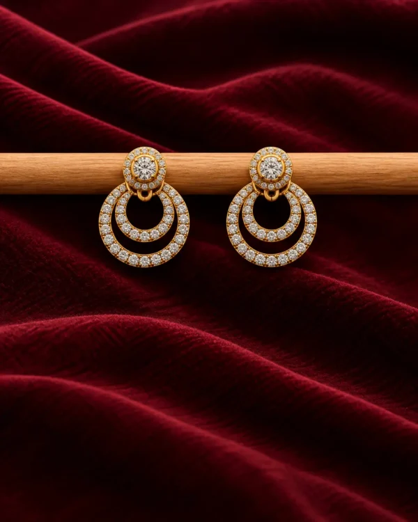 Crystal Double Loop Earrings