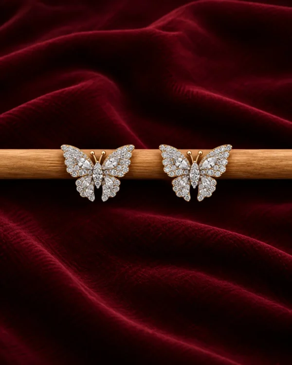 Crystal Butterfly Earrings