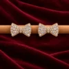 Crystal Bow Stud Earrings