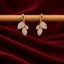 Crystal Leaf Sweep Earrings